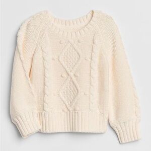 GAP Kid’s Ivory Cable Knit Sweater